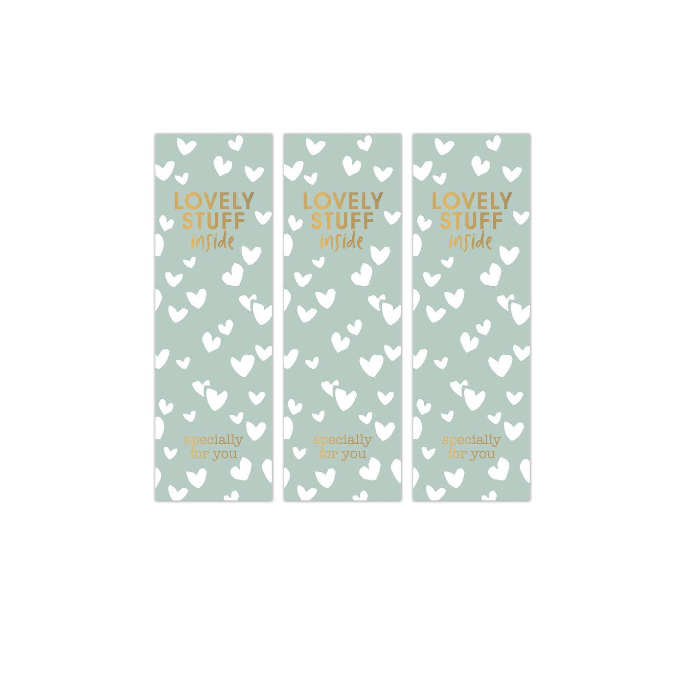 Stickers Vaantjes Lovely stuff blauw 110x35mm - 10 stuks-Gifts-Kraaltjes van Renate