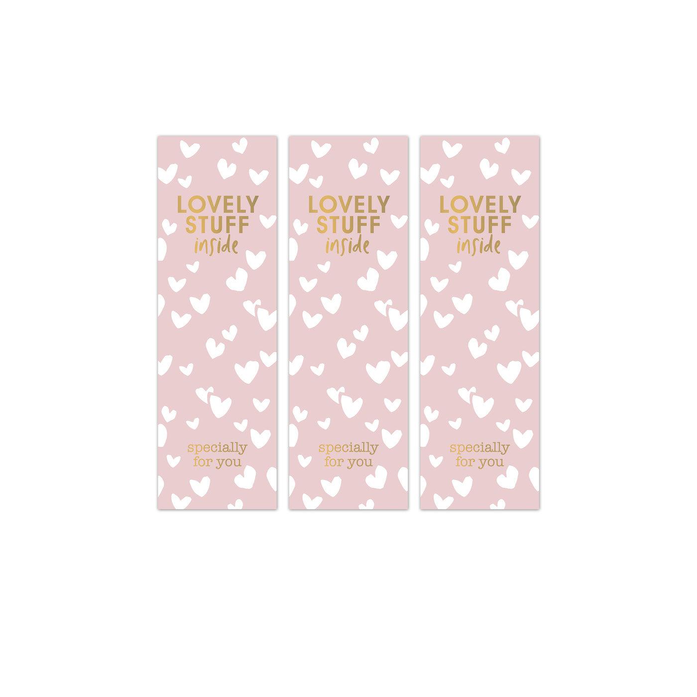 Stickers Vaantjes Lovely stuff roze 110x35mm - 10 stuks-Gifts-Kraaltjes van Renate