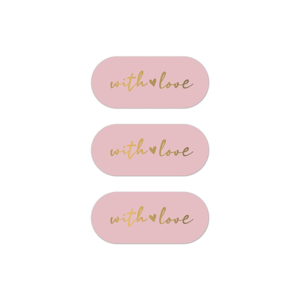 Stickers With Love roze 8x3 cm - 10 stuks-Gifts-Kraaltjes van Renate