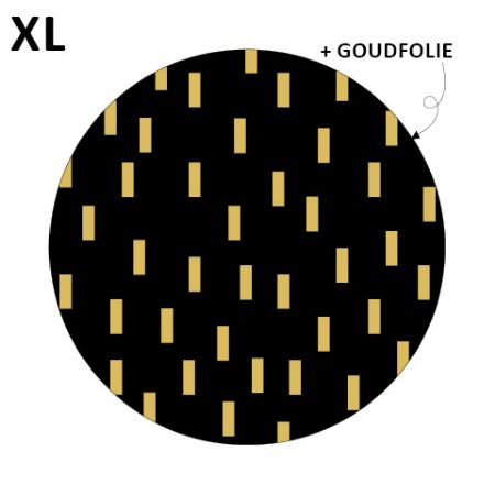 Stickers XL 'Falling lines' zwart/goud 65mm - 8 stuks-Gifts-Kraaltjes van Renate