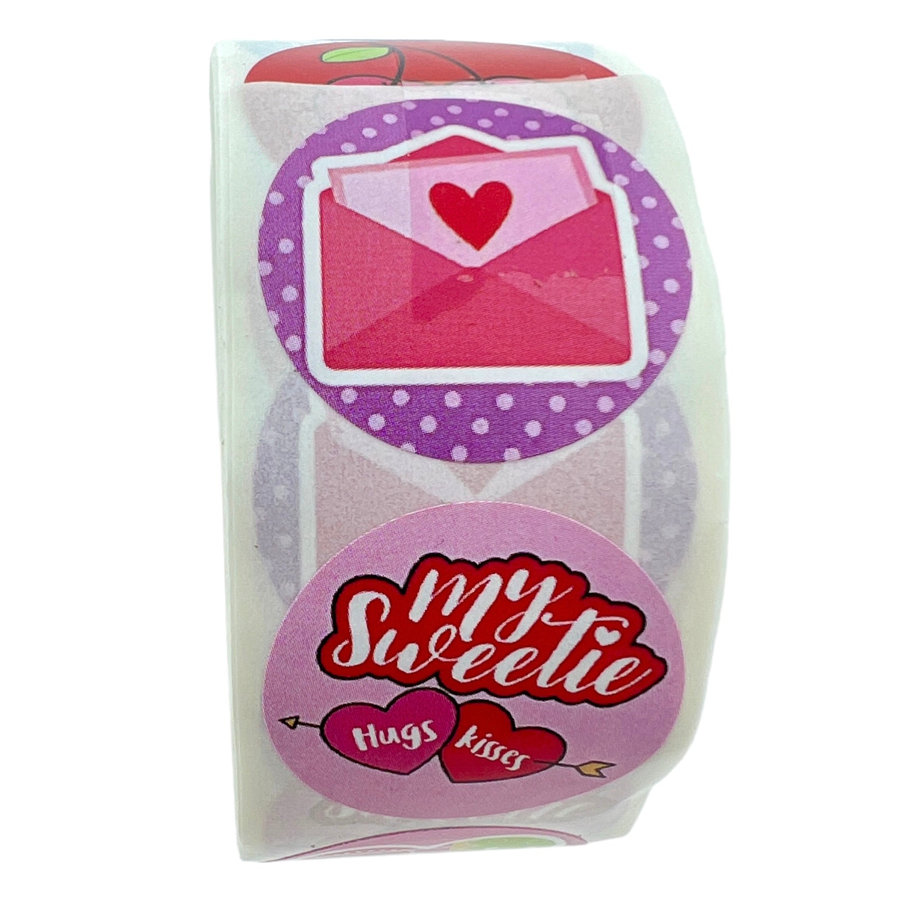 Stickers pink theme 25mm - per rol-Gifts-Kraaltjes van Renate