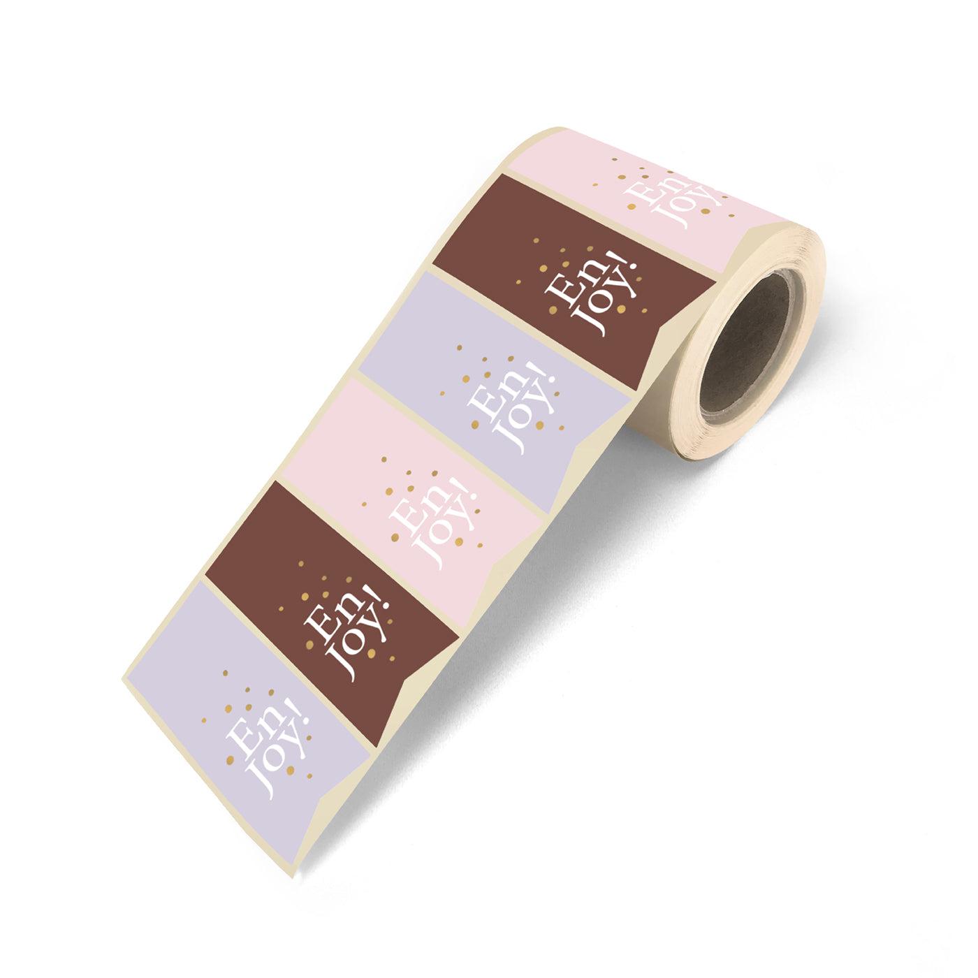 Stickers vaantjes Enjoy! warm colours 80x30mm - 10 stuks-Gifts-Kraaltjes van Renate