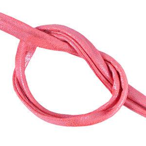 Stitched elastisch lint Ibiza Pink metallic - 30cm-koord-Kraaltjes van Renate