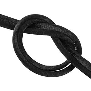 Stitched elastisch lint Ibiza velvet Black - 25cm-koord-Kraaltjes van Renate