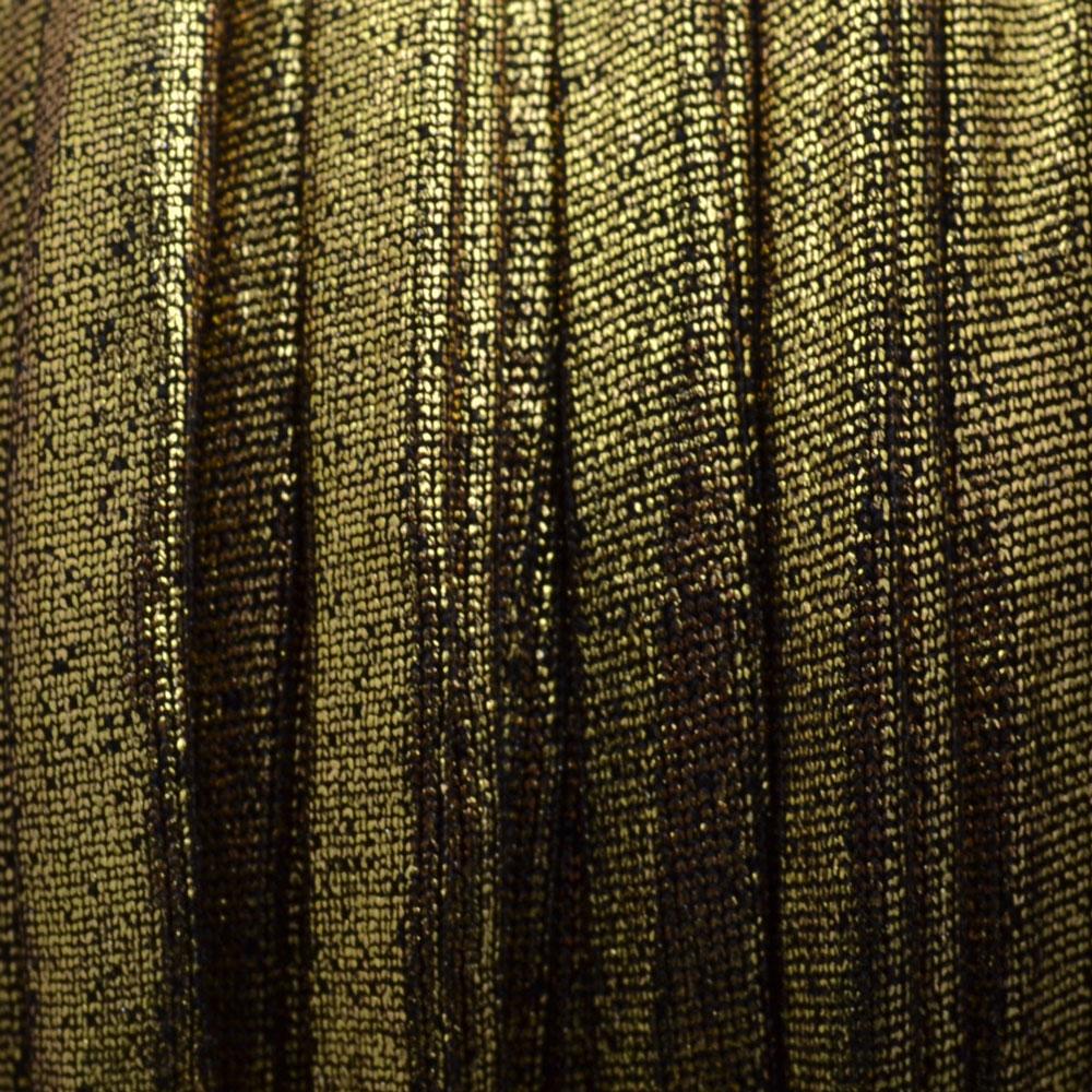 Stitched elastisch lint metallic Antiek Goud - 30cm-Kraaltjes van Renate