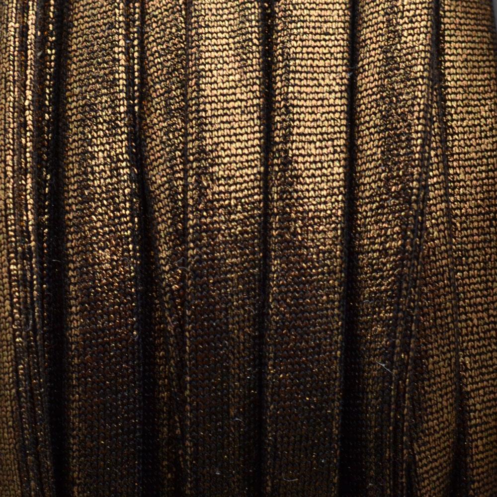 Stitched elastisch lint metallic Brons - 30cm-Kraaltjes van Renate