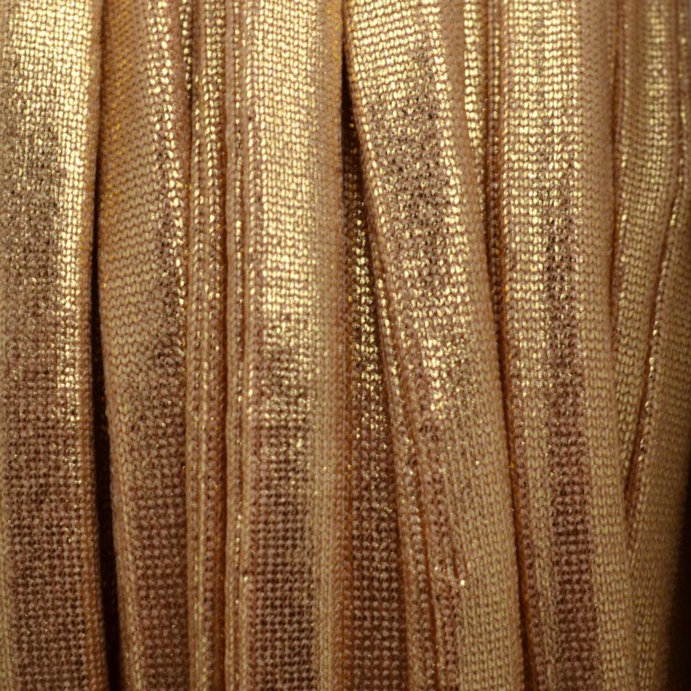 Stitched elastisch lint metallic Goud - 30cm-Kraaltjes van Renate