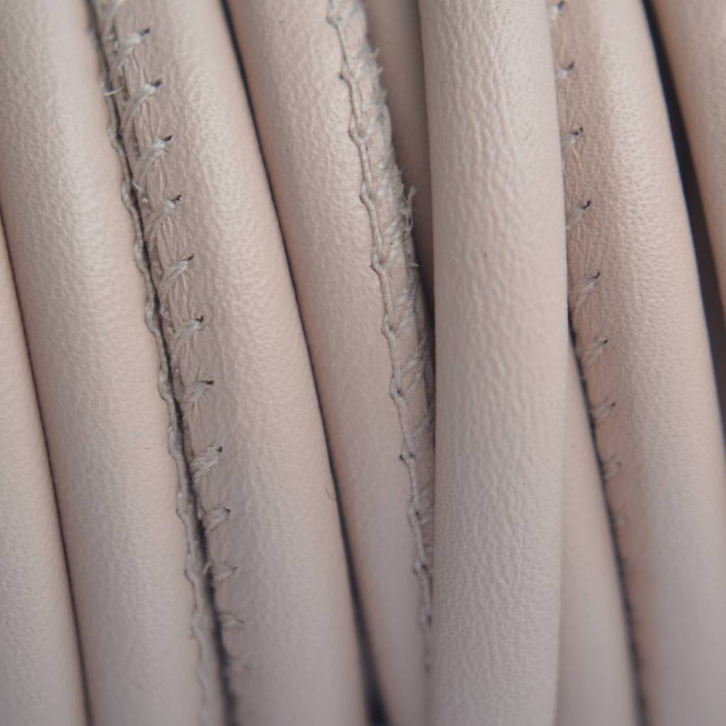 Stitched leer PQ pink beige 6mm - per cm-Kraaltjes van Renate