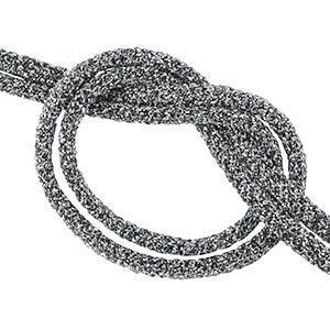 Stitched lint Ibiza glitter Silver - 30cm-koord-Kraaltjes van Renate
