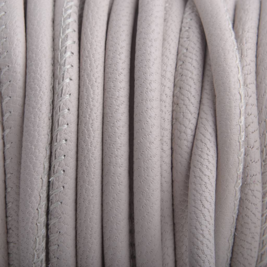 Stitched nappa leer Nude Grey PQ 4mm - prijs per cm-Kraaltjes van Renate