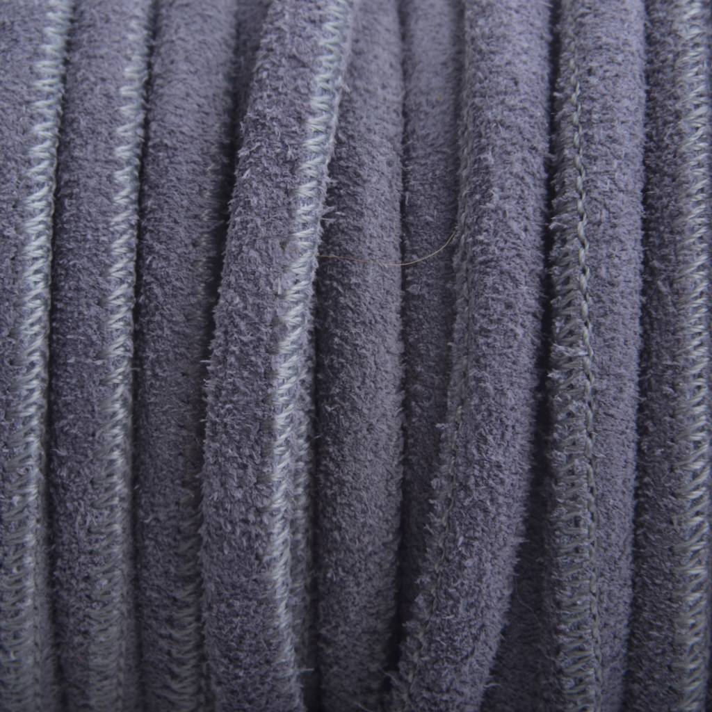 Stitched nappa leer PQ Warm Grijs suède 4mm - prijs per cm-Kraaltjes van Renate
