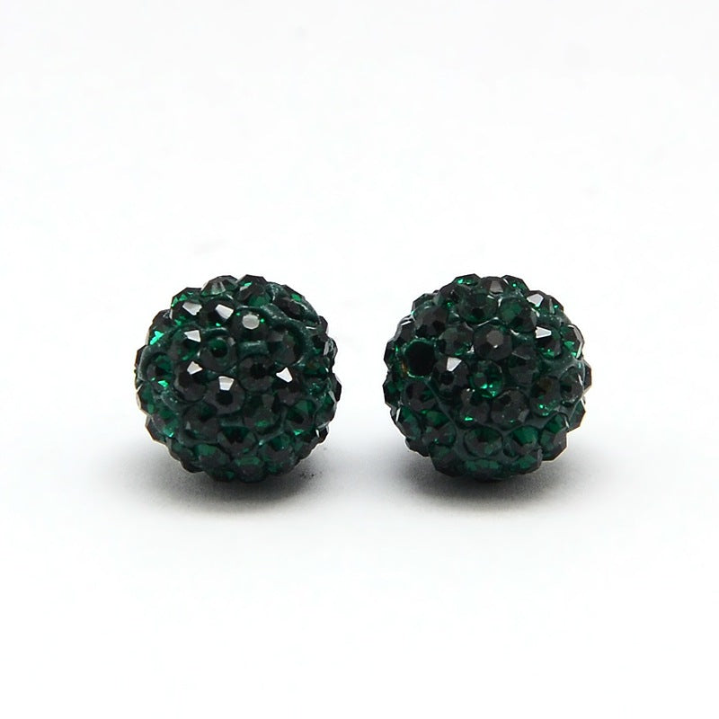 Strass Kraal Rond Donkergroen 4mm - per stuk-Kralen-Kraaltjes van Renate