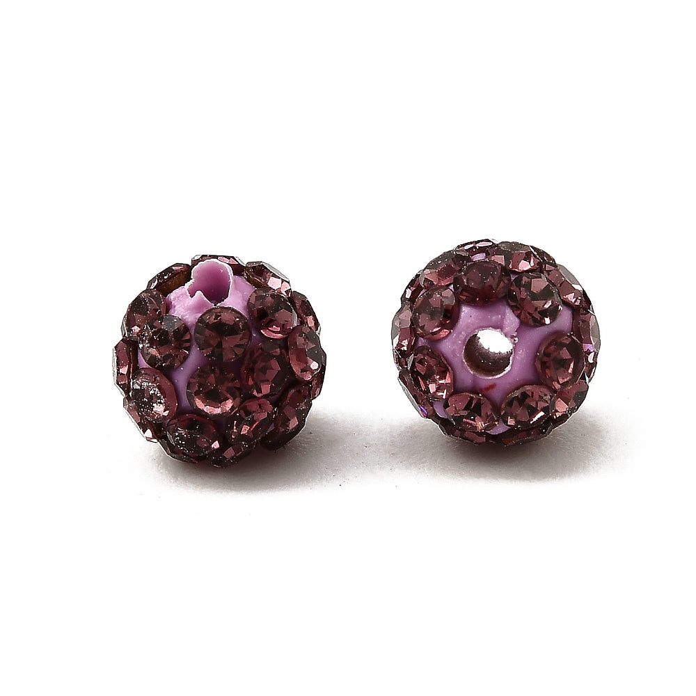 Strass Kraal Rond Lila 6mm - per stuk-Kralen-Kraaltjes van Renate
