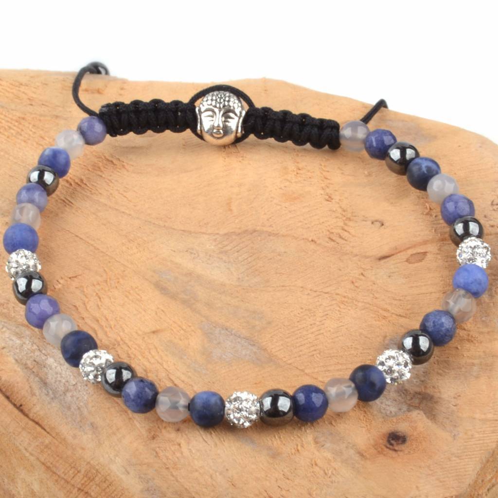 Strass & Stones armband blauw DIY pakket-Kraaltjes van Renate