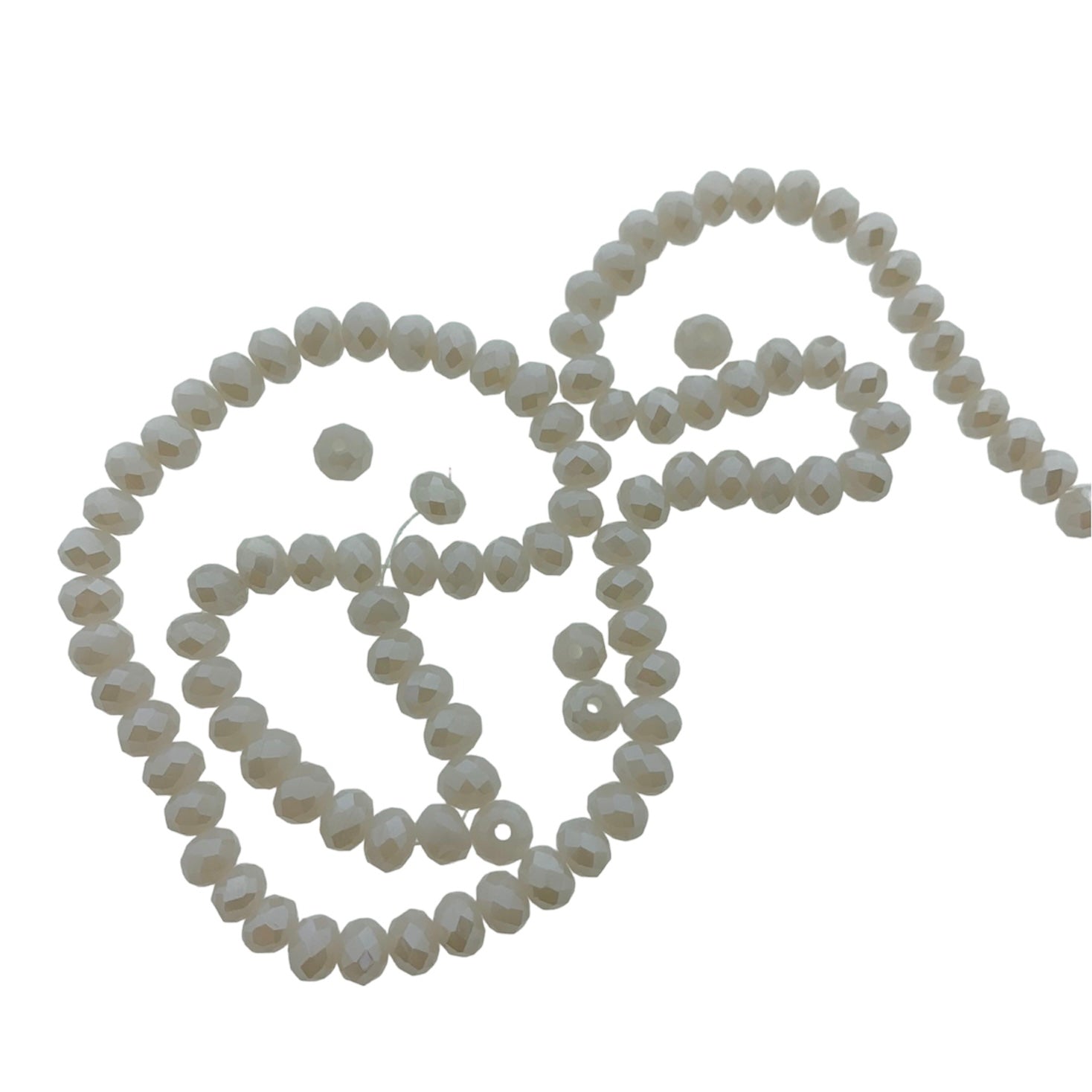 Streng Electroplate glaskralen mits rose 6x5mm - ±90 stuks-Kralen-Kraaltjes van Renate