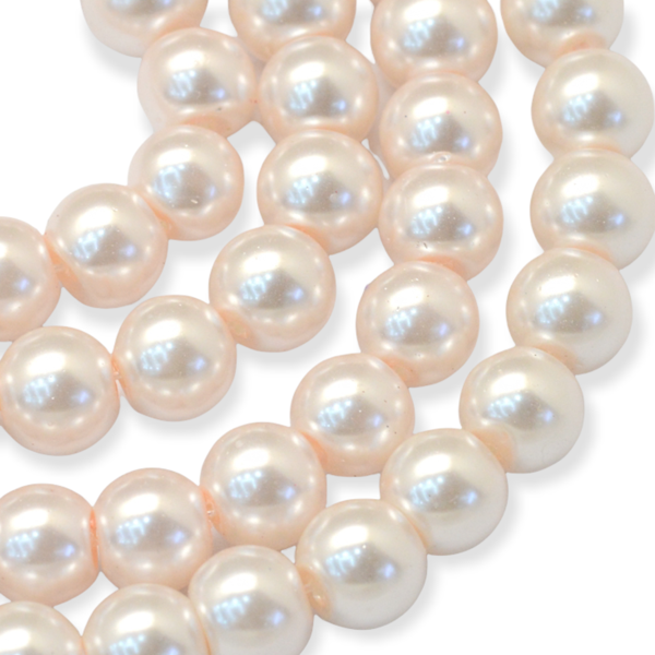 Streng glas parels Pale pink 6mm - ±140 stuks-Kralen-Kraaltjes van Renate
