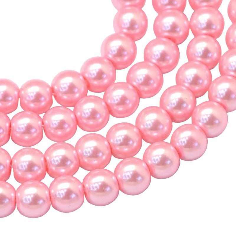 Streng glas parels Pink 4-5mm - ±100 stuks-Kralen-Kraaltjes van Renate