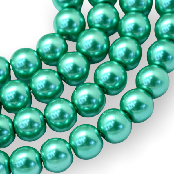 Streng glas parels Turquoise blauw 6mm - ±140 stuks-Kralen-Kraaltjes van Renate