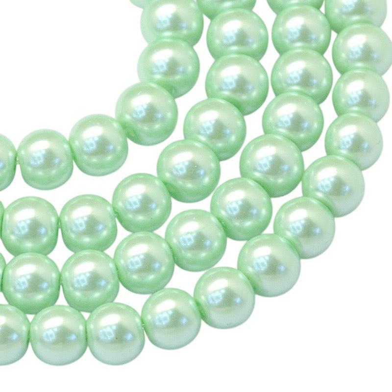 Streng glas parels pale green 6,5mm - ±135 stuks-Kralen-Kraaltjes van Renate