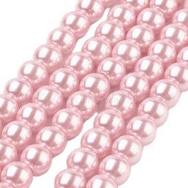 Streng glas parels roze 6mm - ±72 stuks-Kralen-Kraaltjes van Renate