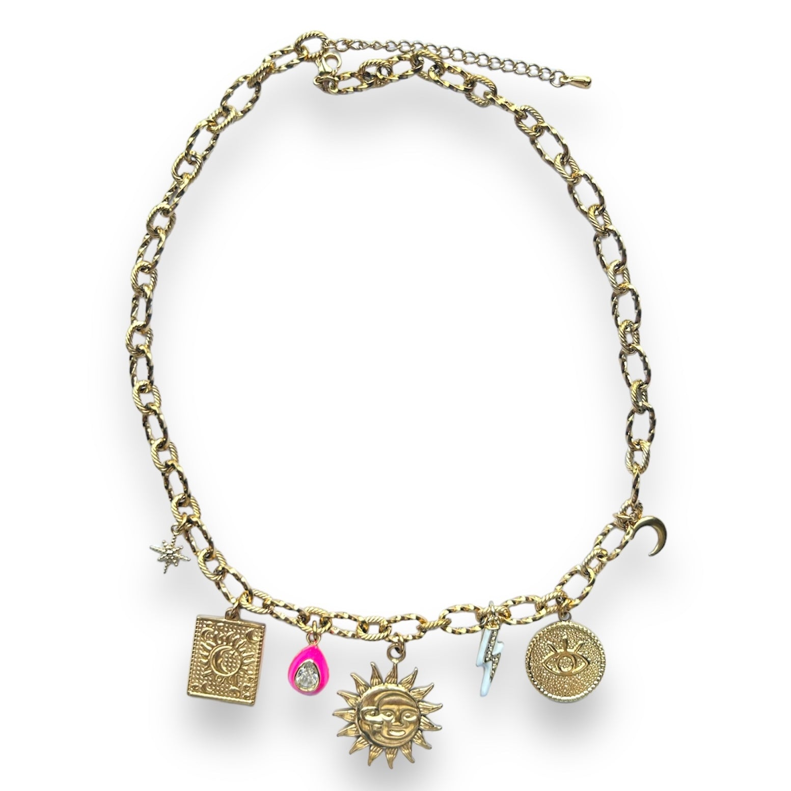 Sun & Moon ketting Stainless steel-Kraaltjes van Renate