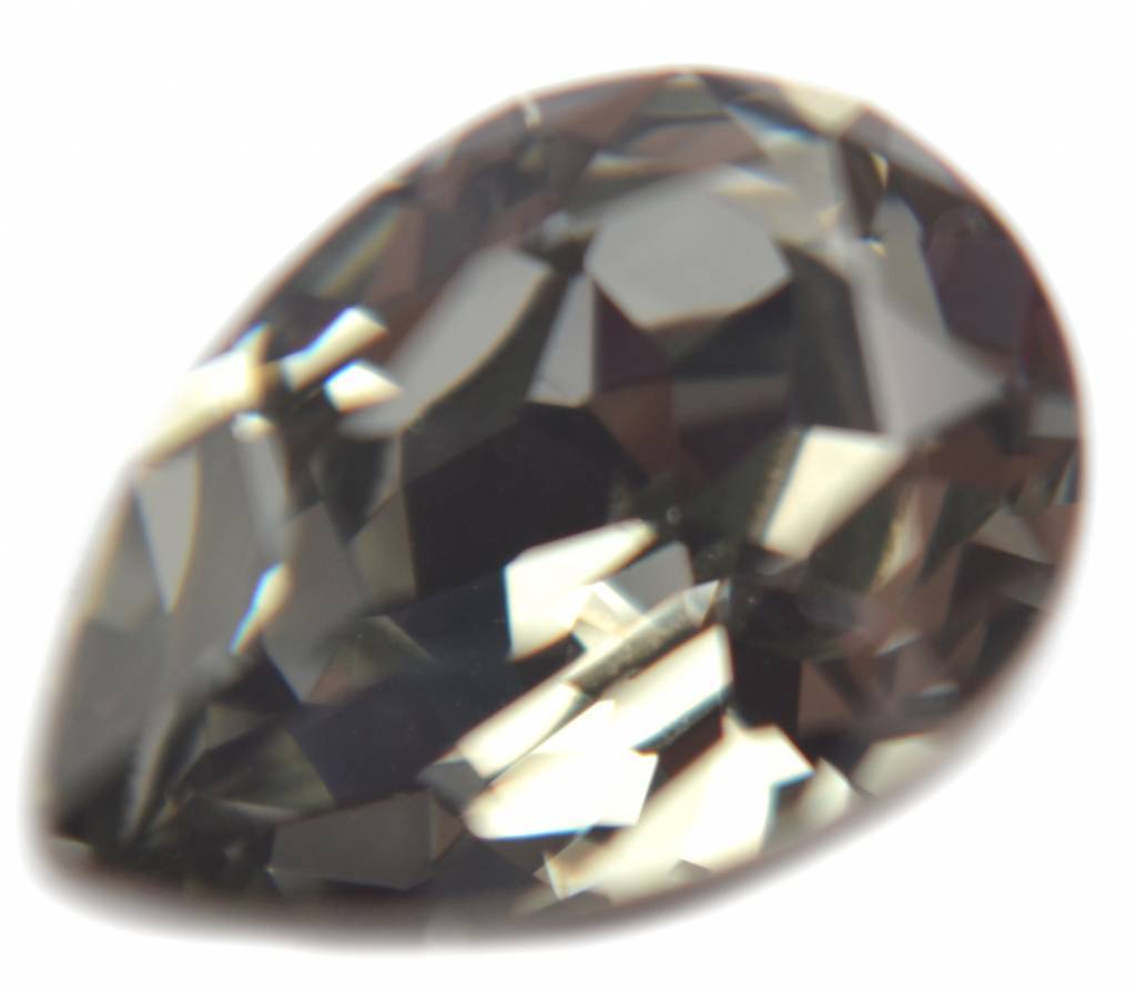 Swarovski druppel Black Diamond 14x10mm-Kraaltjes van Renate