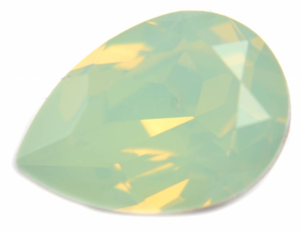 Swarovski druppel Chrysolite Opal 14x10mm-Kraaltjes van Renate
