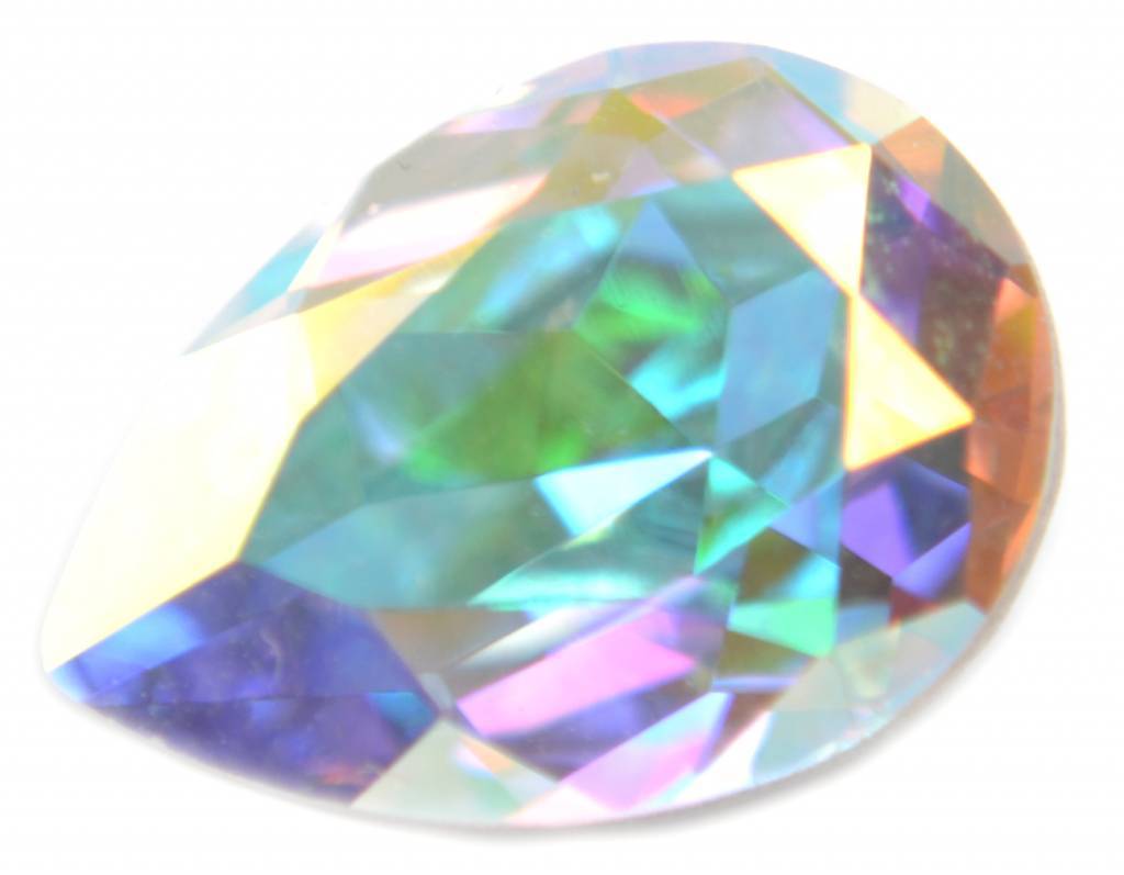 Swarovski druppel Crystal AB 14x10mm-Kraaltjes van Renate