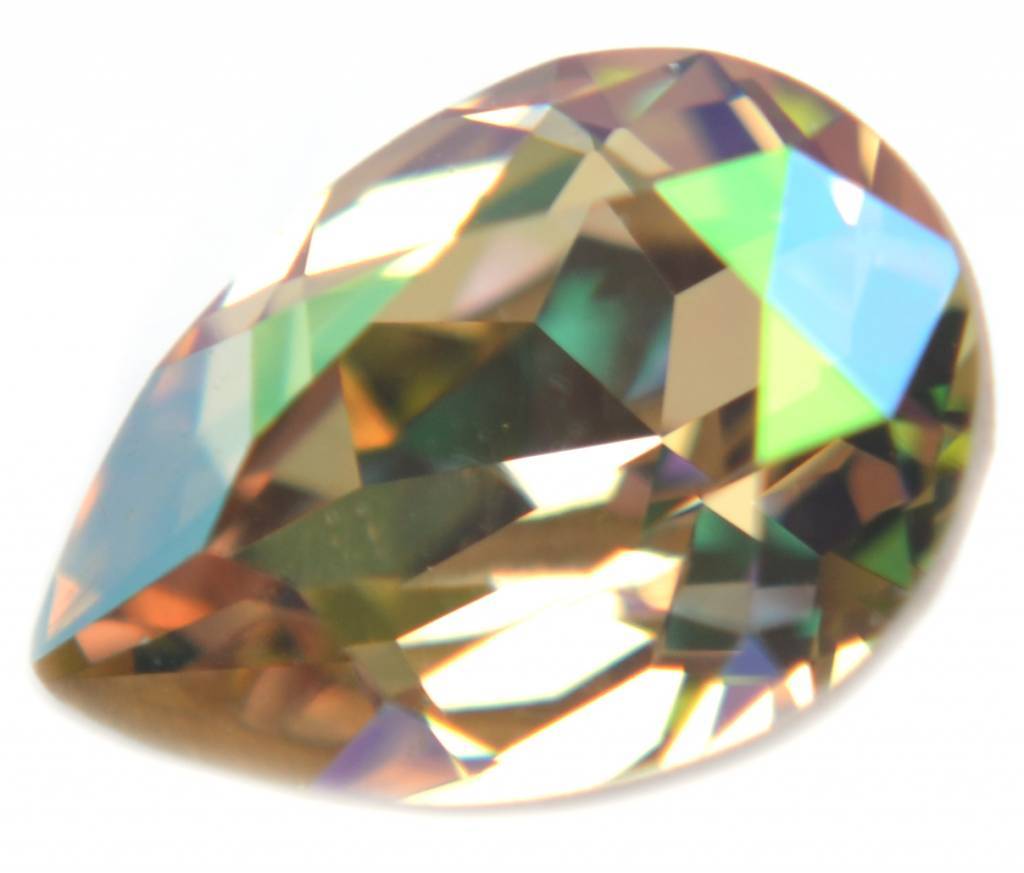 Swarovski druppel Crystal Luminous Green 14x10mm-Kraaltjes van Renate