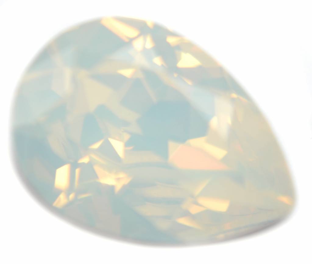 Swarovski druppel White Opal 14x10mm-Kraaltjes van Renate