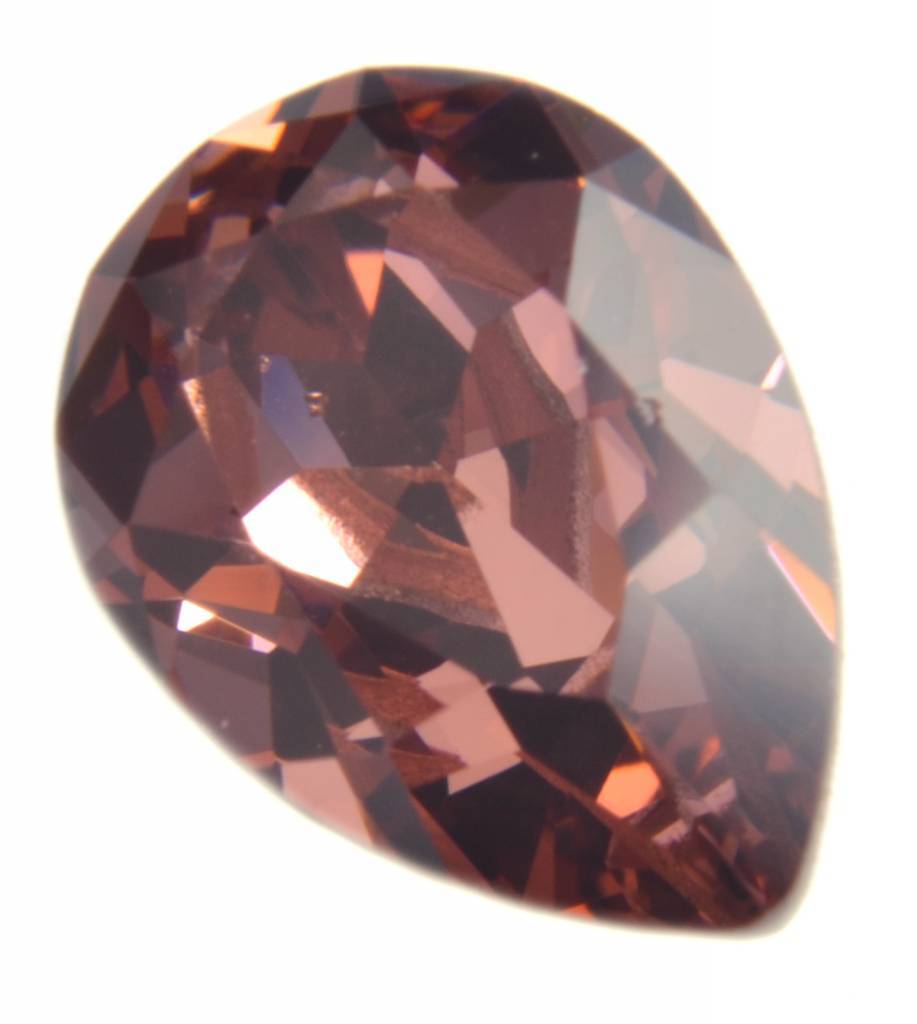 Swarovski druppel blush rose 14x10mm-Kraaltjes van Renate
