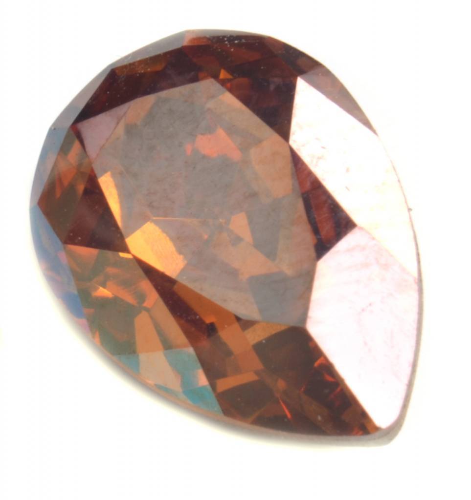 Swarovski druppel crystal copper 14x10mm-Kraaltjes van Renate