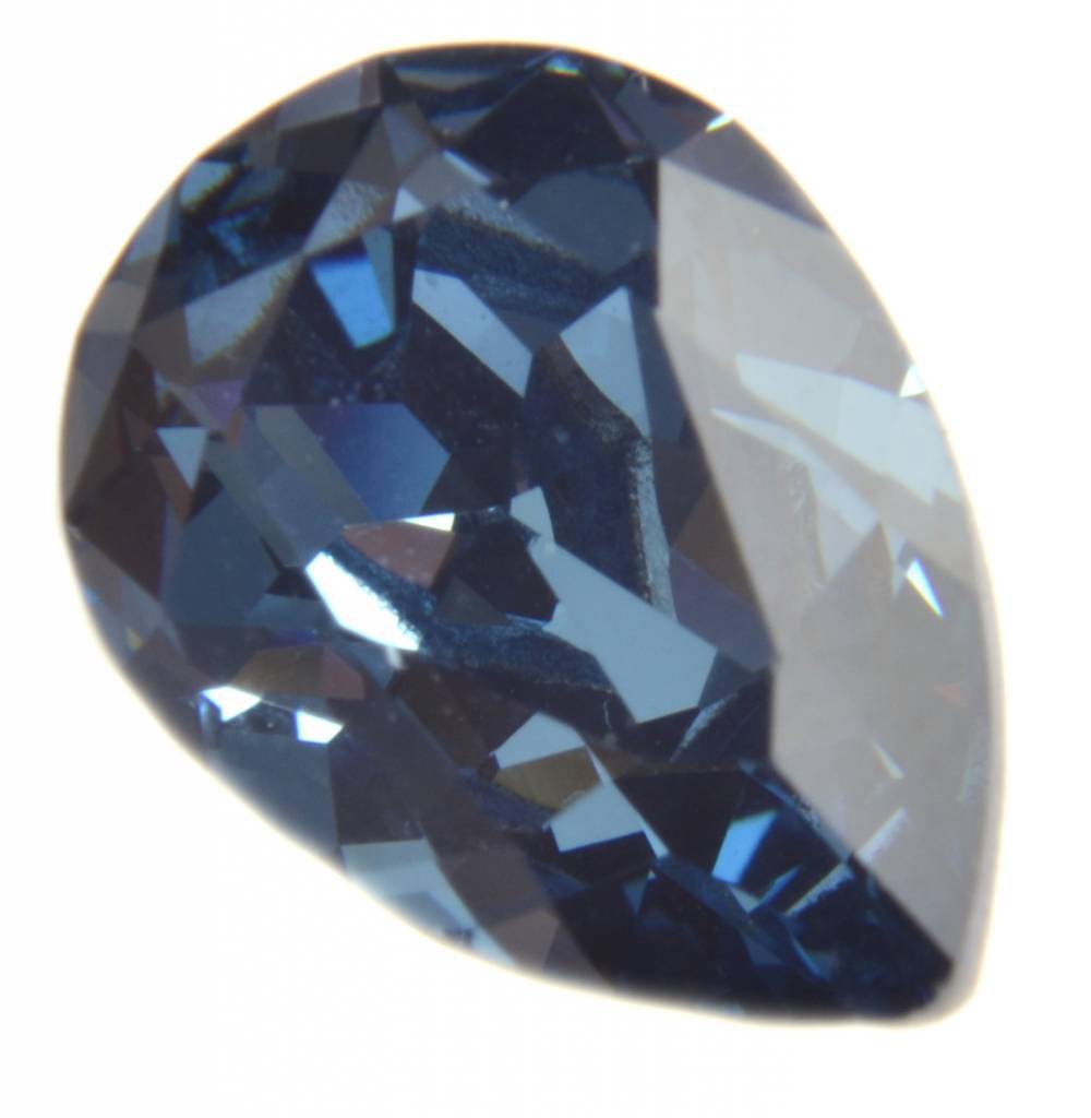 Swarovski druppel denim blue 14x10mm-Kraaltjes van Renate