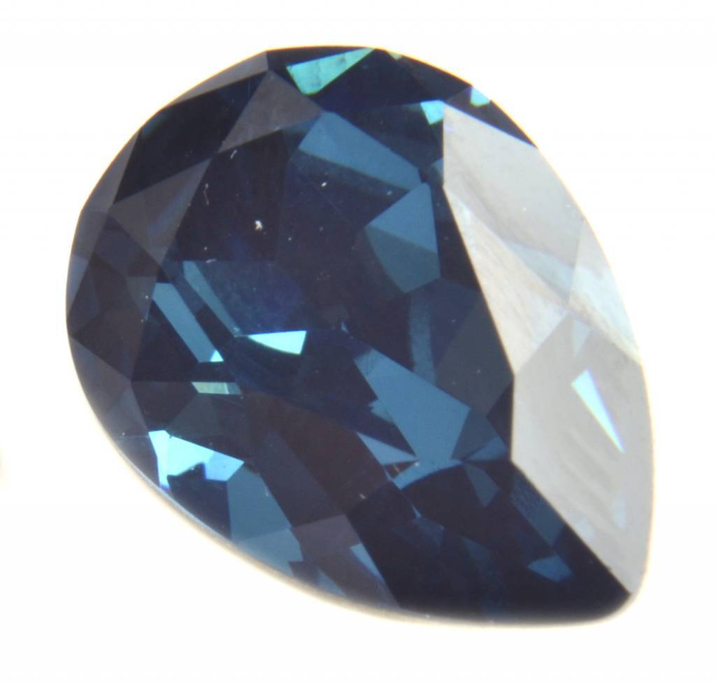 Swarovski druppel montana 14x10mm-Kraaltjes van Renate