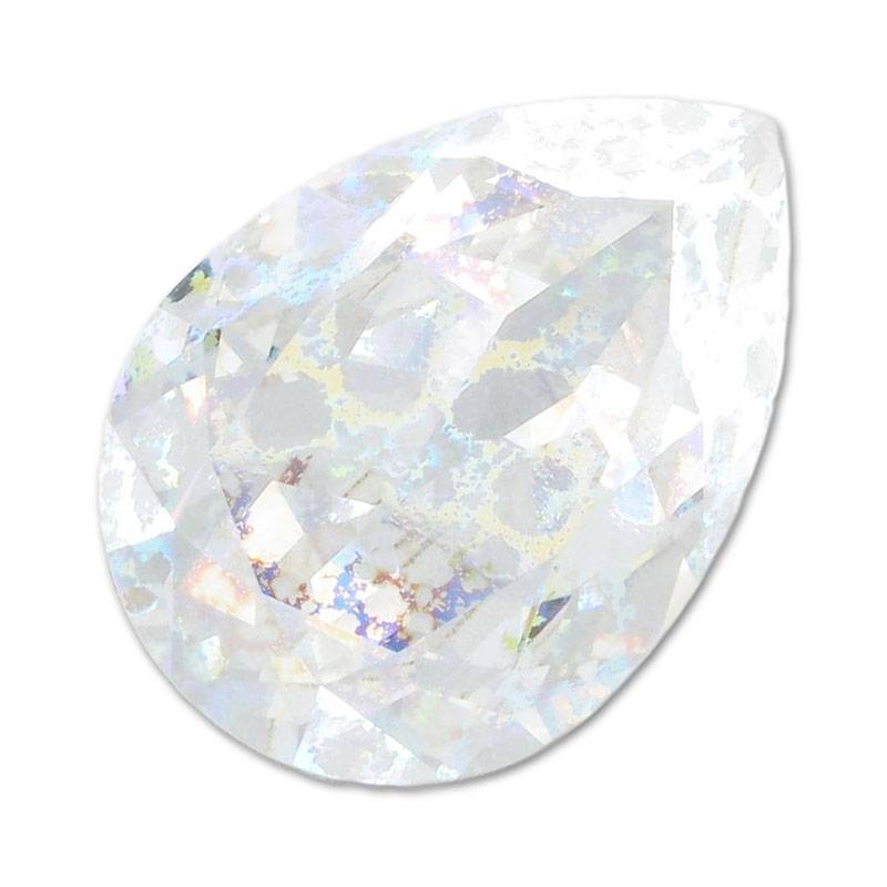 Swarovski druppel white patina 14x10mm-Kraaltjes van Renate