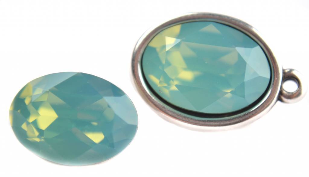 Swarovski ovaal 4120 Pacific Opal 14x10mm-Kraaltjes van Renate