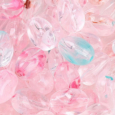 Acrylkralen Ovaal Pink / Blue 14mm - per 8 stuks kopie-Kralen-Kraaltjes van Renate