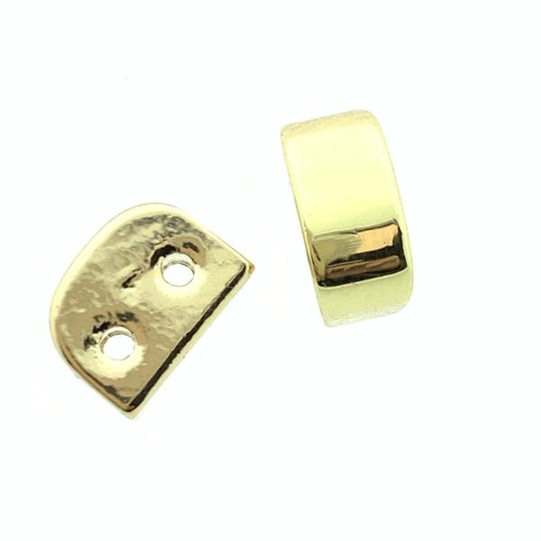 Tegel kraal half rond smal Gold 8x4x6mm-Kraaltjes van Renate