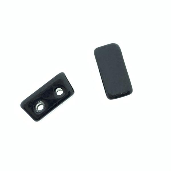 Tegel kraal smal Black 8x4x4mm-Kraaltjes van Renate