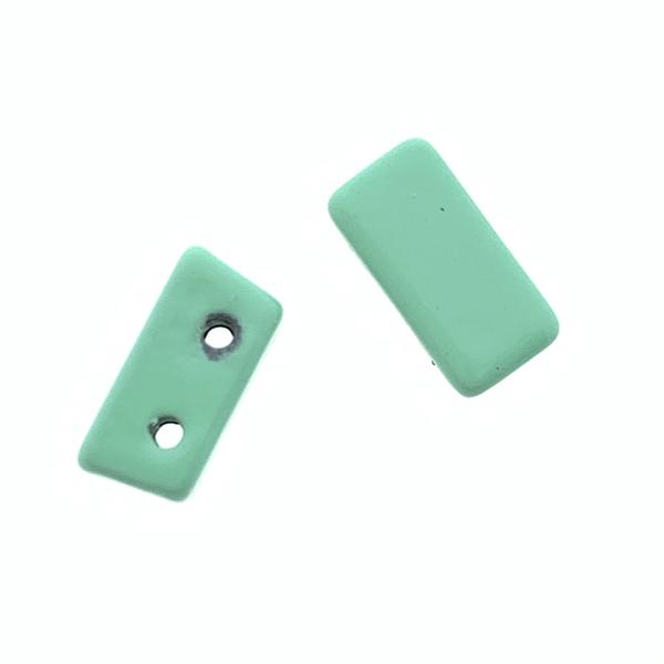 Tegel kraal smal Turquoise green 8x4x4mm-Kraaltjes van Renate