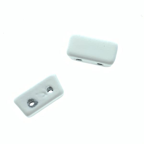 Tegel kraal smal White 8x4x4mm-Kraaltjes van Renate