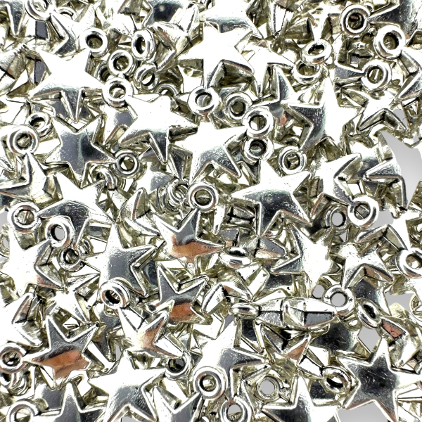 Tibetan style bedel sterretje zilver 8.5x7x2.5mm-bedels-Kraaltjes van Renate