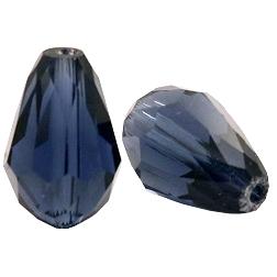 Top facet kralen druppel Montana blue 10x15mm-Kraaltjes van Renate