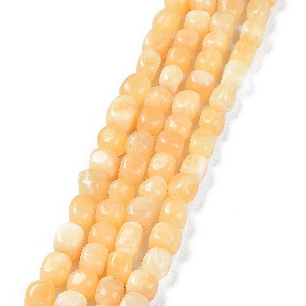 Topaz Jade Nugget pastel geel 10mm - per stuk-Kralen-Kraaltjes van Renate