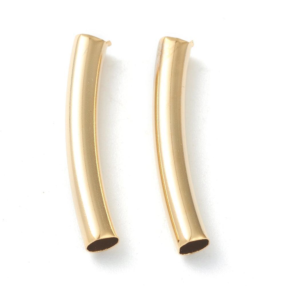 Tube kraal 24K Gold Plated 20x3mm - per stuk-Kralen-Kraaltjes van Renate