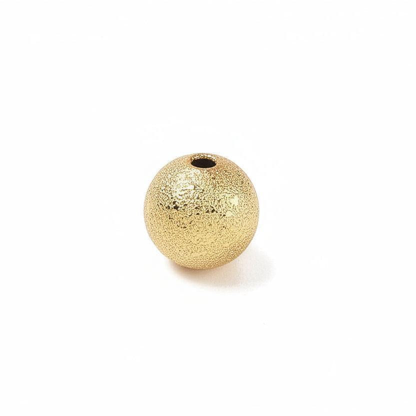 Kraal Brass Stardust Rond Premium Goud 8mm - per stuk-Kralen-Kraaltjes van Renate