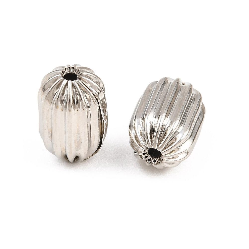Tussenkraal Ton Brass Platinakleurig 12mm - per stuk-Kralen-Kraaltjes van Renate