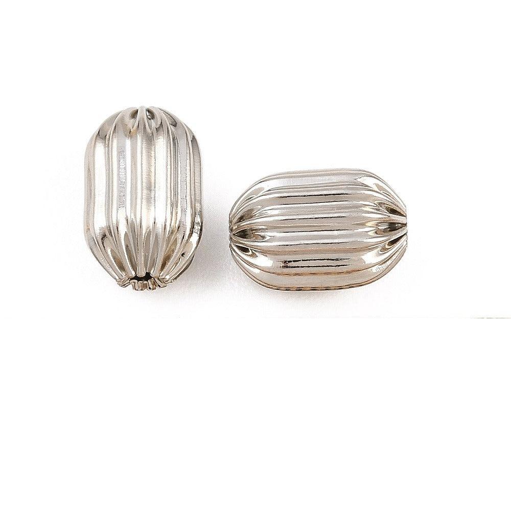 Tussenkraal Ton Brass Platinakleurig 12mm - per stuk-Kralen-Kraaltjes van Renate
