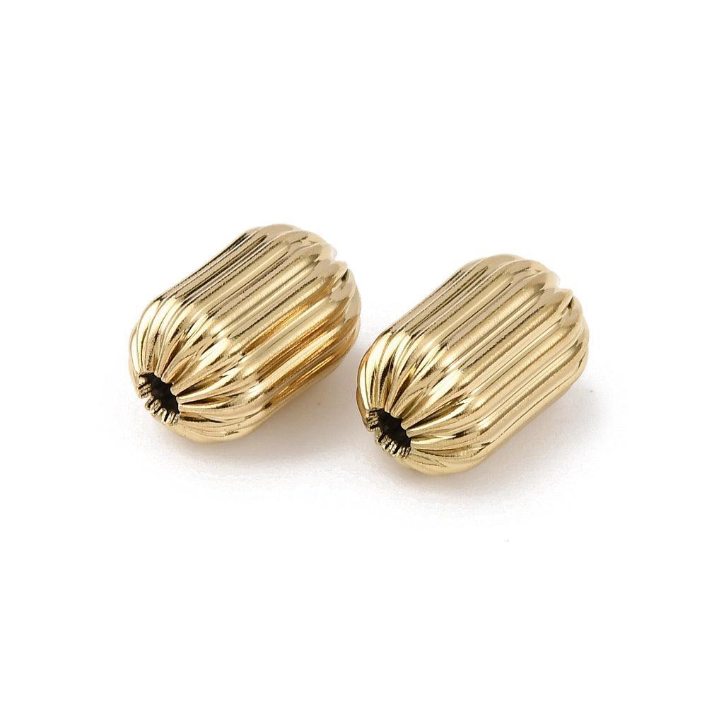 Tussenkraal Ton Premium RVS Goud 12mm - per stuk-Kralen-Kraaltjes van Renate
