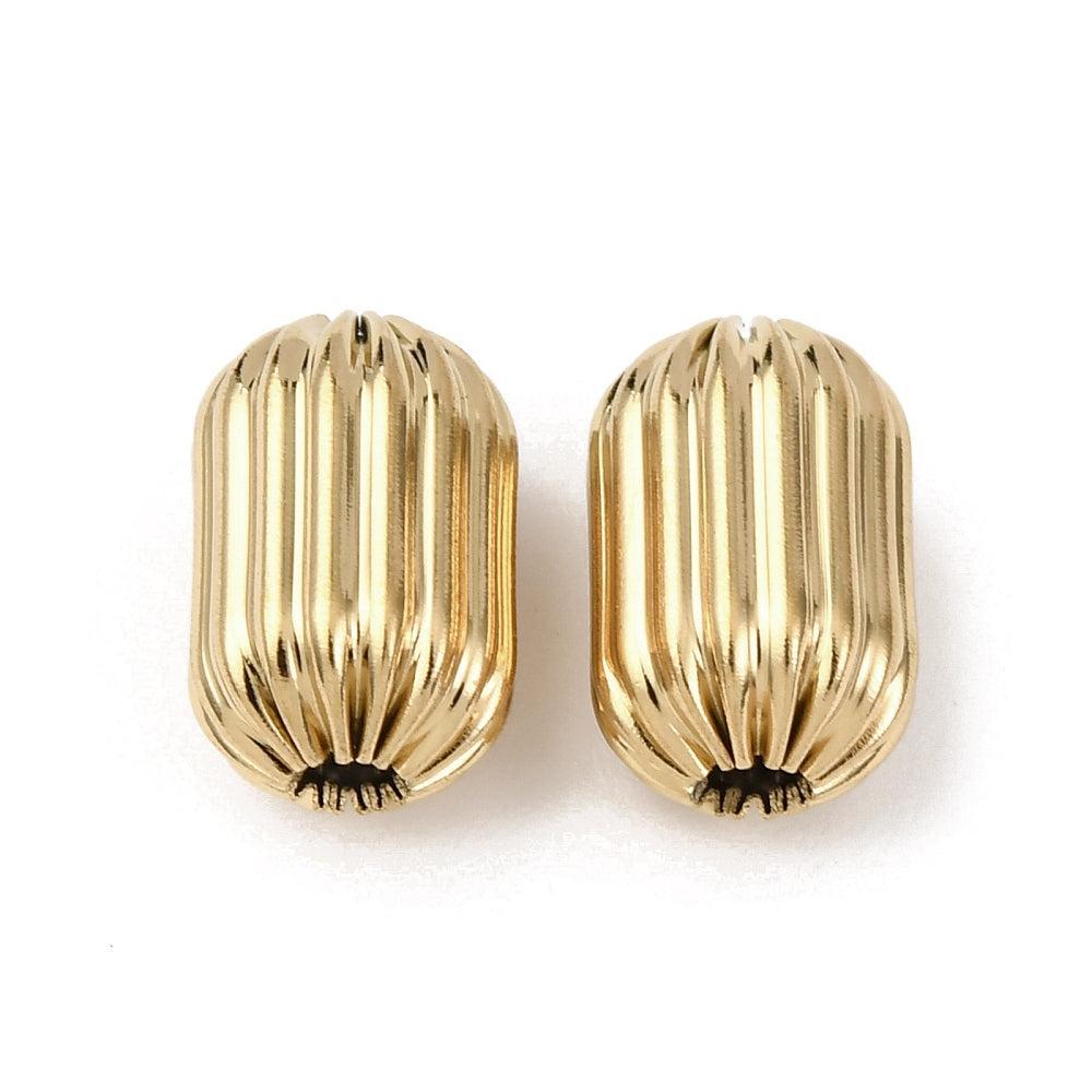 Tussenkraal Ton Premium RVS Goud 12mm - per stuk-Kralen-Kraaltjes van Renate